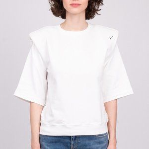 Jijil padded shoulders sweatshirt (sz S, new with tags)